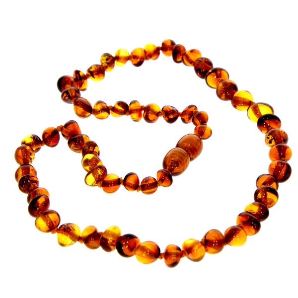 SilverAmber Jewellery Honey Baltic Amber Beads Necklace - Chain Length