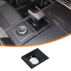 Carworld66 Car Center Console Shifter Knob Trim Cover For Hummer EV 2024+ Piano Black ABS