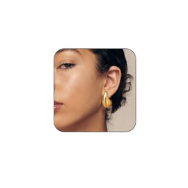 SIXDUTON Gold Earrings for Women, Drop Earrings for Women, Hypoallergenic Gold-Plated Dupes Earrings Fashion Jewellery for Girls, Copper