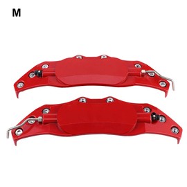 Qiilu Brake Caliper Covers, 2 Pieces Universal Disc Brake Caliper Fake Covers Left and Right Accessories for Brembo (M)