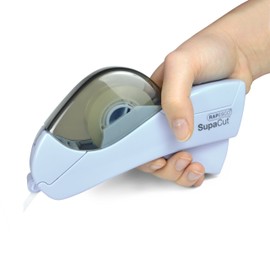 Rapesco 1442 SupaCut Tape Dispenser with 2 Tape Rolls, Powder Blue