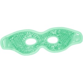 Mascarilla de gel refrescante para ojos y máscara de ojos de tamaño ajustable, diseñada para aliviar el dolor de forma fácil y eficaz, como bolsas, verde, 29x9cm