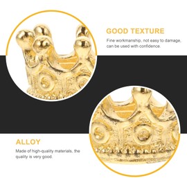 NATOSU Pack of 30 Small Golden Crowns 6 Colours Mini Crown Charms for Crafts DIY Crown Jewellery, Vintage Tibetan Style Alloy Beads Cap Pendant Charms, Alloy Steel