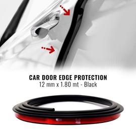Quattroerre 12034 Seals and salvaspigoli for Car, Black, 12 x 1800 mm