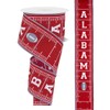 2.5" x10yd Alabama Football Themed Ribbon, Burgubdy and White with