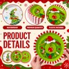 48 Pcs Christmas Elf Paper Plates 9 Inch Disposable Plates