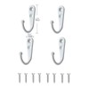 VIPERMARK 4 Pcs Wall Mounted Hooks for Bedroom,Bathroom,Kitchen,and Cabinet Hangers