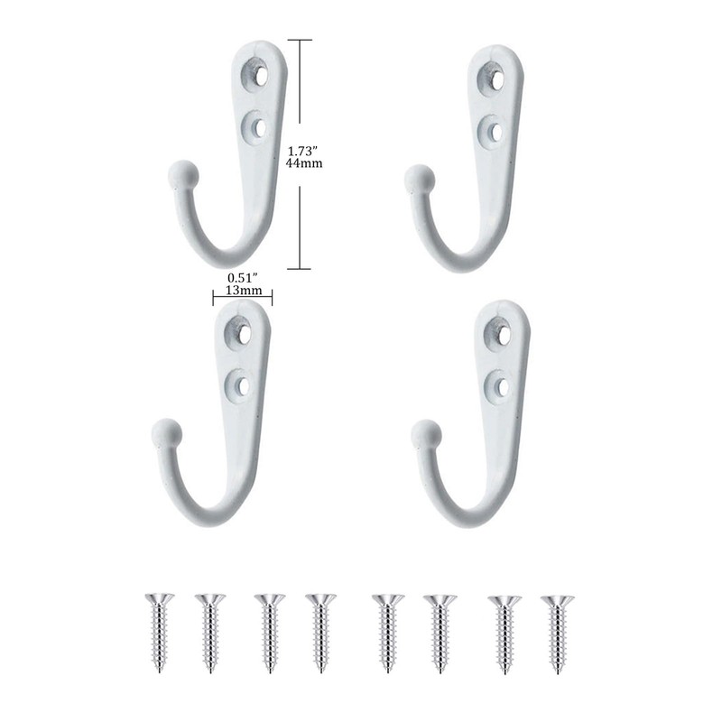 VIPERMARK 4 Pcs Wall Mounted Hooks for Bedroom,Bathroom,Kitchen,and Cabinet Hangers