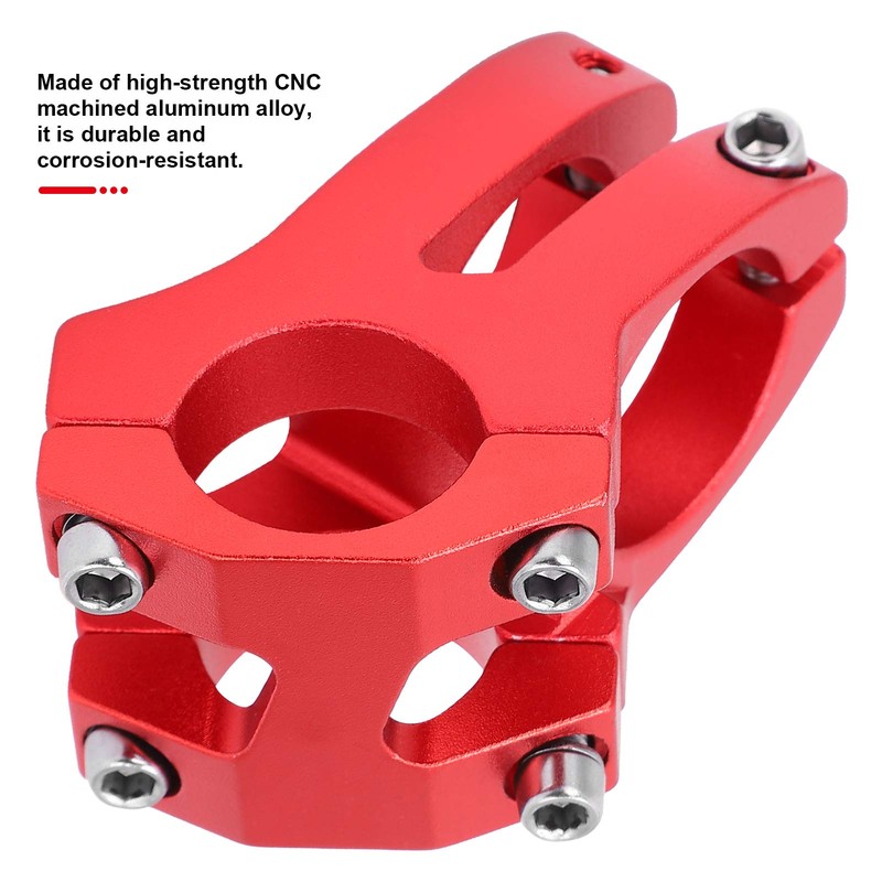 Bike Short Stem 25.4x35mm Aluminum Alloy Corrosion Resistant Bicycle Hollow