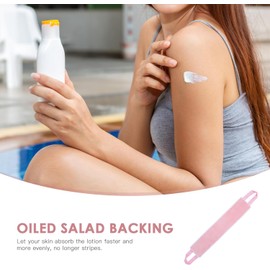 ERINGOGO Aplicador y Fibra para Loción de Espalda Rosa Previene Bronceado Manchadas Distribuye Bronceador Uniformemente Suave Manos