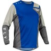 Fly Racing 2023 Adult Kinetic Jet Jersey (Blue/Grey/White, Large)
