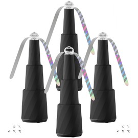 Fly Fans for Tables 4 Packs, Food Fan to Keep Flies Away Outdoor Indoor, Fly Fan with Holographic Blades Battery Powered for Picnic, Restaurant, Party, Home, Kitchen