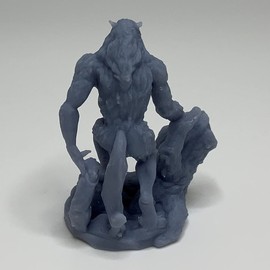 HERO Creations - Werewolf - 1:28 - RPG - Dungeons and Dragons - DND - Pathfinder - Lord of The Ring - Figurine Miniature (Gray/Unpainted) (Medium (25mm Base))