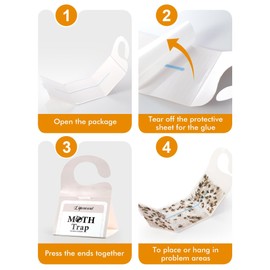 Pantry Moth Traps - Extra Strength Hanging Clothes Clothing Moth Traps with Pheromone for House Pantry Indoor Closets - 20 Pack