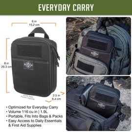 MAXPEDITION Beefy Pocket Organizer (Black) Compact, MOLLE-Compatible, 1000D Nylon Tactical Pouch, Everyday Carry Tool and Gear Storage for Outdoor, Tactical, Survival
