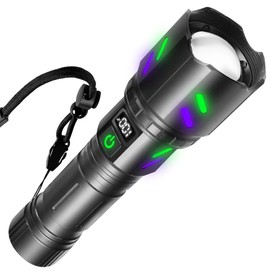 Comunite 30W LED Convex Lens Zoom Flashlight, Rechargeable White Light Flashlights for Camping, Emergency Kits, Outdoor Adventures,Home Use and Power Outages