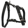 Real Leather Dog Walking Harness Medium Black, 21" - 26"