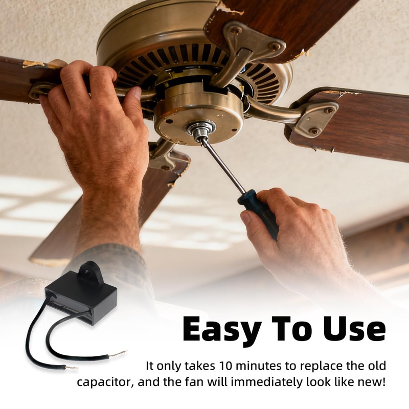 Yetaida CBB61 Ceiling Fan Capacitor, 8uf 450V AC Fan Capacitor