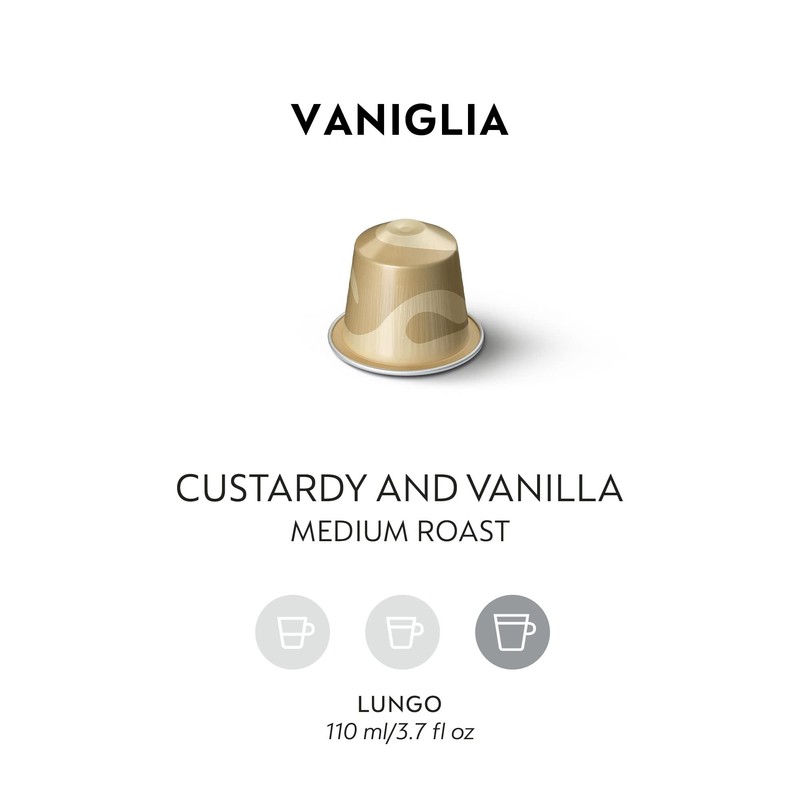 Nespresso Capsules Original Line, Vaniglia, Medium Roast Espresso Coffee, 50