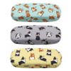 JAVOedge [3 PACK], Dogs Pattern Medium Size Hard Eyeglass Storage