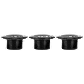 3Pcs 18mm Bike Crank Cap Aluminum Alloy Bicycle Shaft Axis Screw Nut Cycling Crank Set Track Wheel Nuts(black)