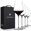 Red Wine Glasses Set of 4, Premium Crystal Wine Glasses