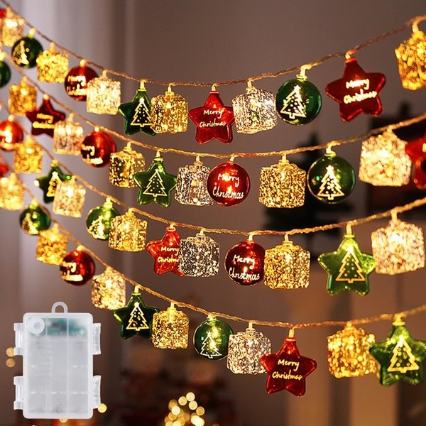 resome Christmas Lights Battery Operated, 10ft 20 LED Christmas String