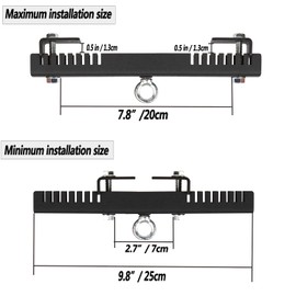 KSWLOR Heavy Duty Steel Beam Clamp,Heavy Bag Mount,Heavy Bag Hanger 360° Rotation Suitable for I or H Beam Punching Bag Bracket with Accessories for Boxing Muay Thai Training