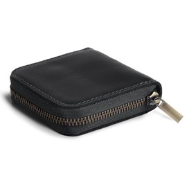 Fuinloth Funda de cuero para preservativos, bolsa pequeña con cremallera, color negro