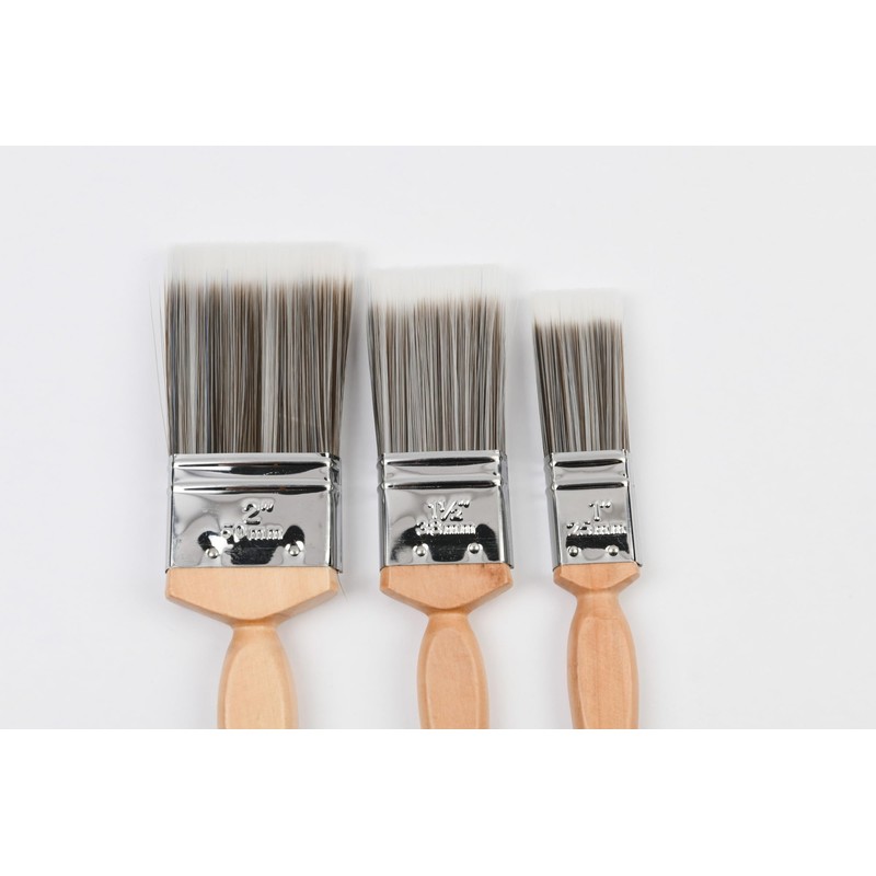 Maxim Precision Synthetic 3-Brush Set - for all Paints &