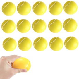 KPSRFG 15 Pcs Foam Balls, Sponge Balls, Sponge Balls for Kids, Yellow Mini Foam Ball, Sponge Ball, Soft Balls, Sponge Balls for Kids, for Kids' Games Indoor Outdoor Sports Foam Tennis Balls