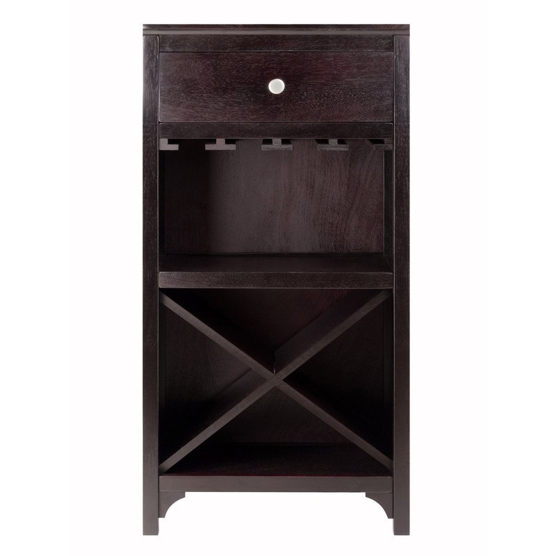 Yardlio Ancona Wine Cabinet: Elegant, Practical, Espresso Finish