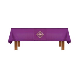 R.J. Toomey Altar Frontal and Holy Trinity Cross Overlay Cloth - Altar Linen Church Supplies