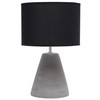 Simple Designs LT2059-BLK Pinnacle Concrete Table Lamp, Black
