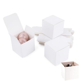 15 PCS Small Cardboard Gift Boxes with Lids, 5x5x5 cm, Easy-to-Assemble White Cardboard Present Boxes, Perfect for Bridesmaid Boxes, Weddings, Birthdays, Holidays, Jewelry, Party Favors