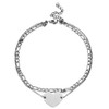 Stainless Steel Sequin Wheat Ears Anklet Double Layer Pearl Chain