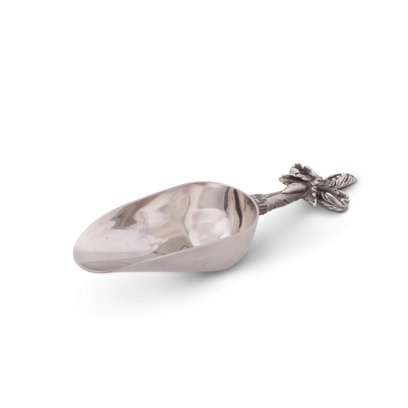Vagabond House Stainless Steel Ice/Utility Scoop with Solid Pewter Fleur