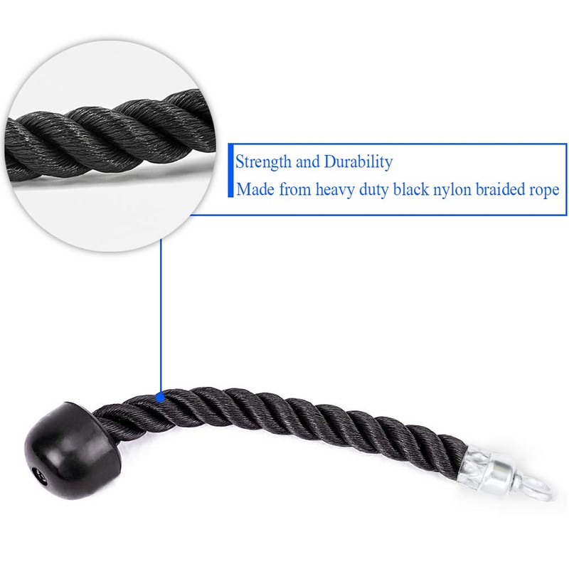 Luwint Tricep Rope Cable Attachment, Heavy Duty Coated Pull Down