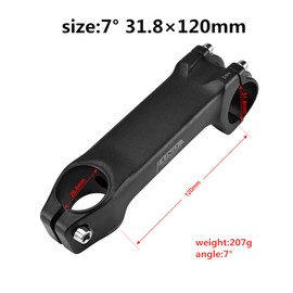 FOMTOR Bicycle Stem, 31.8 7 Degree 120 mm Bicycle Stem, Mountain Bike Extension, Adjustable MTB Stem, Bicycle Stem, Handlebar Stem, Short Stem for Bicycle, Road Bike, MTB, BMX, Cycling