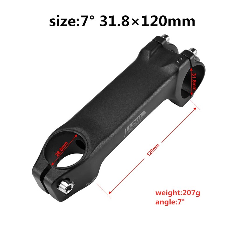 FOMTOR Bicycle Stem, 31.8 7 Degree 120 mm Bicycle Stem,