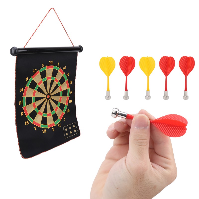 15in Magnetic Dart Board with 6 Dart Safety Magnet Doublesided
