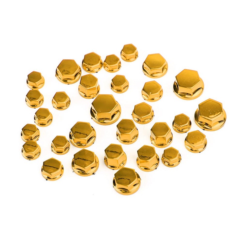 MAD HORNETS 30pcs Motorcycle Gold Plastic Hexagon Socket Screw Covers