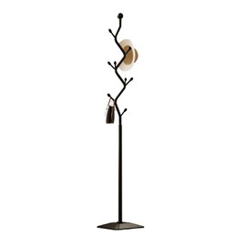 ZEYEXE Tree-shaped coat rack,Coat Tree Freestanding with 8 Hooks and Sturdy Metal Base for Coat Hats Purses,Coat Stand for Entryway,Bedroom