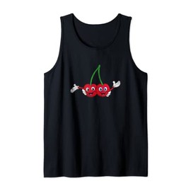 Cute Twins Cherries Design Love Cherry Fruit Lover Berry Tank Top