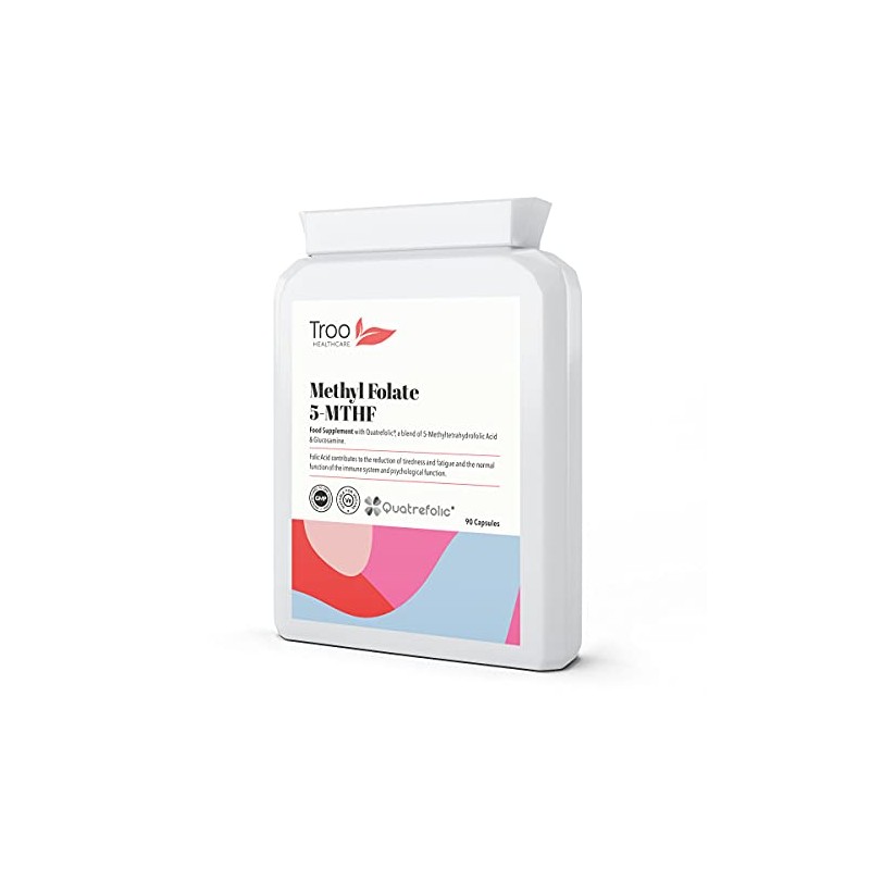 Folic Acid 600µg 90 Capsules as Quatrefolic Methyl Folate 5-MTHF