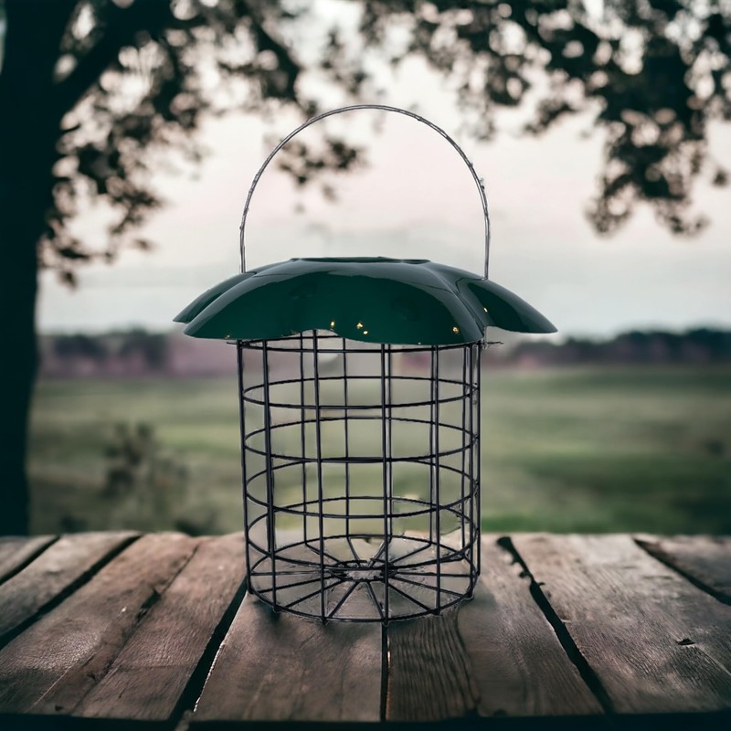 Backyard Essentials Large Seed or Suet Log Cage Feeder -