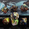 QMAY DND Dice Set - Polyhedral Dice (Blue Mix Blood
