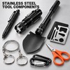 MOLLE Tactical First Aid & Survival Kit with Folding Shovel,
