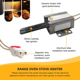 GRABOTE M-EE61841401 Replacement Gas Stove Oven Igniter for LG AP5214765 PS3535362, Range Oven Ignitor for LDG series LDG3015ST LDG3017ST LDG4315ST LDG3031ST