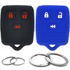 2Pcs Silicone 3 Buttons Key Fob Cover Remote Case Keyless